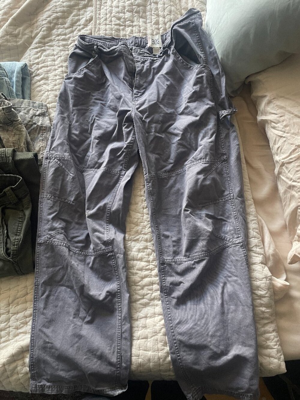 BDG Slate Gray Wide-Leg Cargo Pants